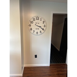 FirsTime & Co. Farmhouse Shiplap Wall Clock, American Crafted