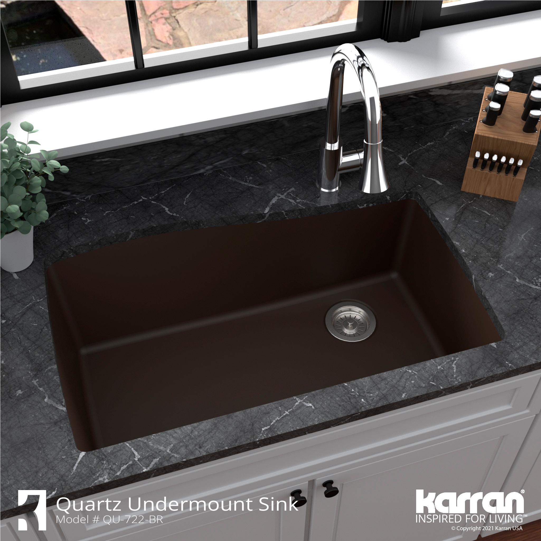 Karran Undermount Quartz Single Bowl Kitchen Sink Overstock 31424655