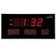 preview thumbnail 2 of 0, Ivation Big Digital Red LED Clock with Day and Date -Shelf or Wall Mount Red (choose size)