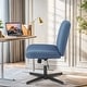preview thumbnail 14 of 66, Desk Chairs. Cross Legged Office Task Armless Wide Vanity Makeup Chair Computer Chairs for Home Office