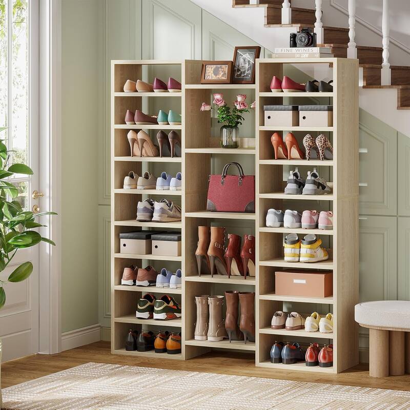 14-Tier Shoe Rack, 46 Pairs Freestanding Tall Entryway Shoe Organizer
