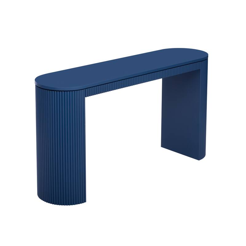 Decorative Table End Table with Vertical Stripe Legs, Stylish Console Table Side Table Sofa Side Table