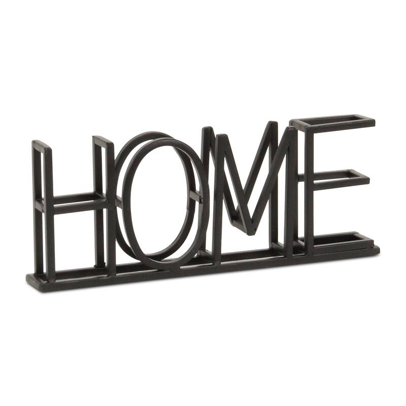 Colma Black Metal "Home" Table Sign