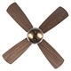 preview thumbnail 9 of 12, Aiden River of Goods Gray and Mahogany Metal Remote-Controlled 42" Ceiling Fan - 42" x 42" x 11"/15.25"