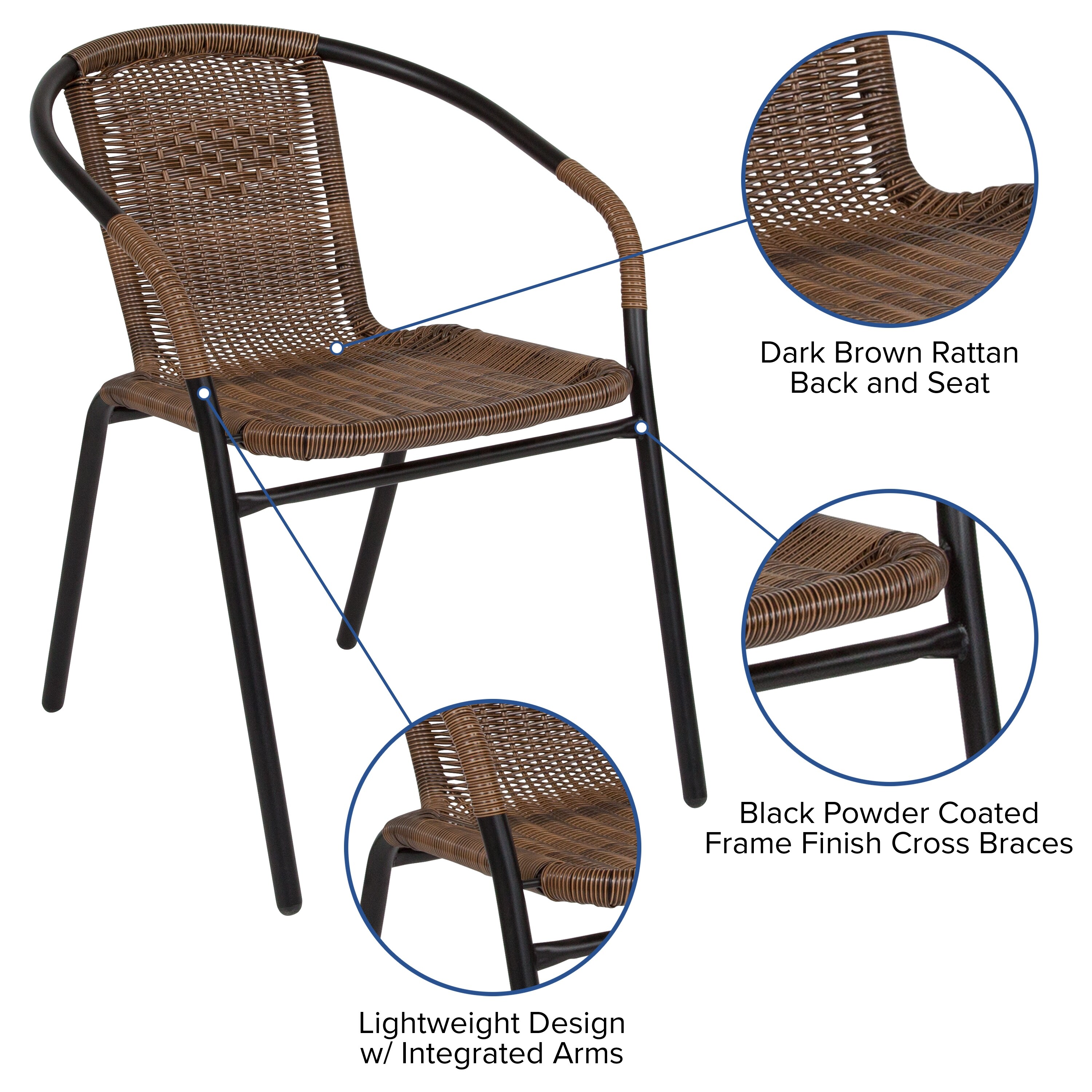 pineville rattan patio dining chair