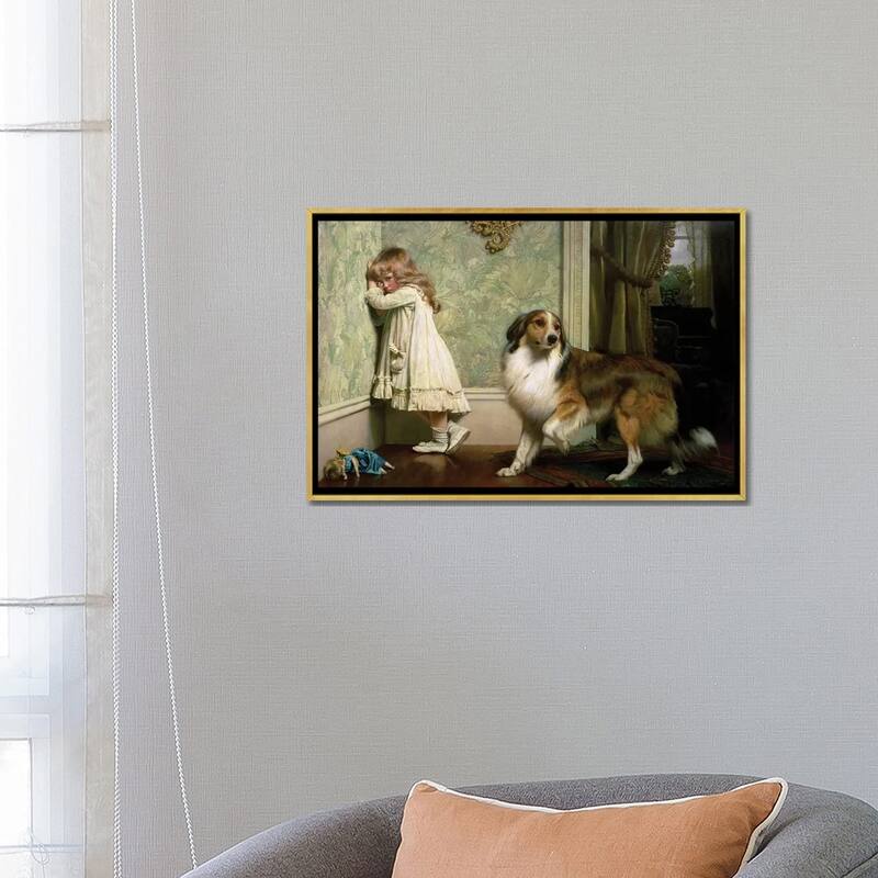 iCanvas "A Special Pleader, 1893" by Charles Burton Barber Framed Canvas Print