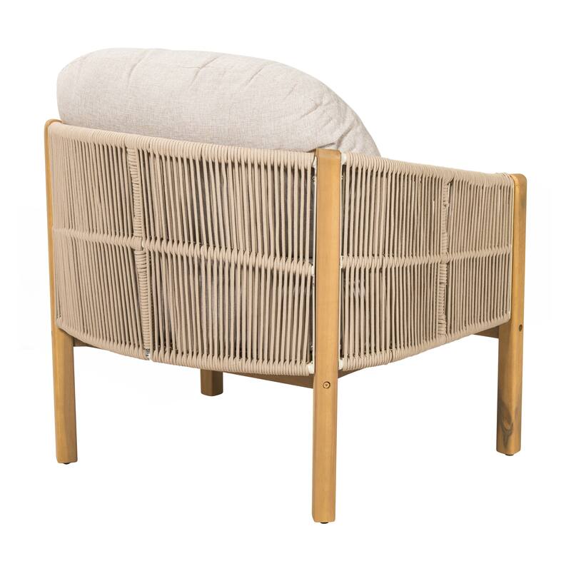 Outdoor Wood Club Chair Set of 2