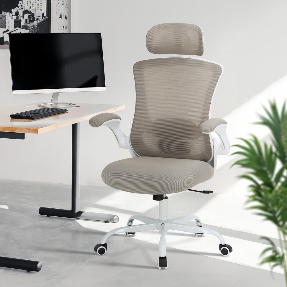 Ergonomic Office Chair with Lumbar Support & Headrest, Swivel
