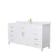 Option White, Gold Trim, White Cultured Marble Top