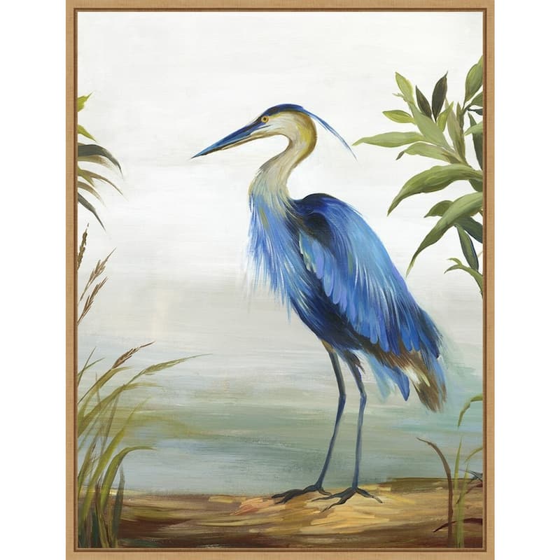 Blue Heron by Aimee Wilson Framed Canvas Art