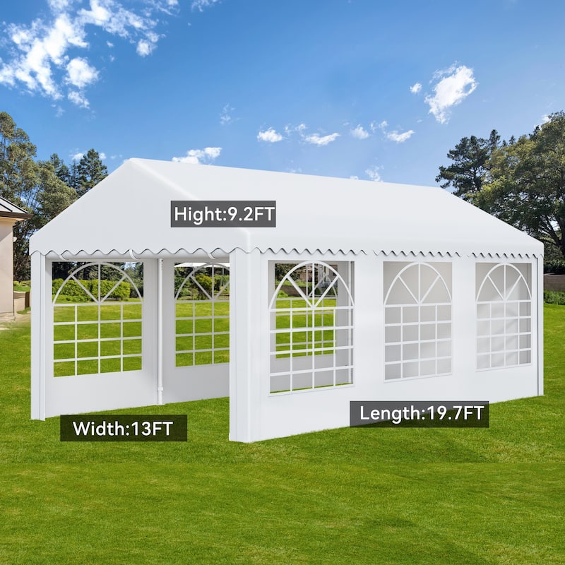 Outdoor White Party Tent Canopy with PVC Windows