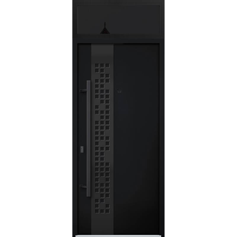 VDOMDOORS | Front Door Exterior Door | Fiberglass | Frame & Hardware Included | 18x80, Oak Entry Door Steel Entry Door - Black - 36 x 96