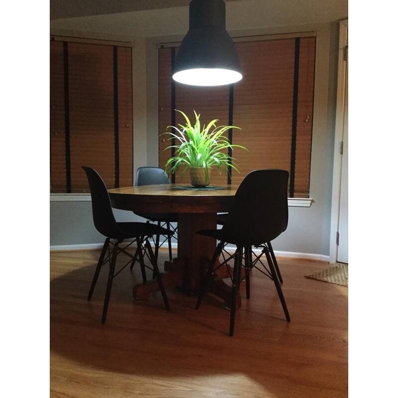 Plastic Eiffel Chairs Solid Wood Legs Molded Modern Armless Side Dining For Kitchen Work Office