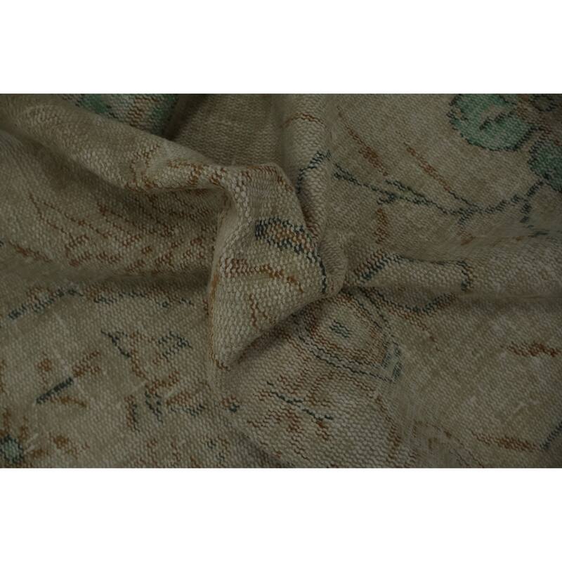 Hand Knotted Oriental 100% Wool Carpet Transitional Floral Beige & Ivories Anatolian Area Rug - 8' 3'' X 5' 3''