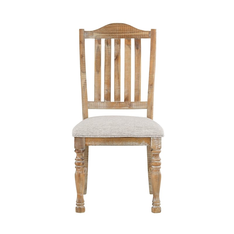 Brown/Gray Fabric Upholstered Wood Frame Dining Chair, Set of 2, Sturdy Dining Chair for Dining Rooms - 19