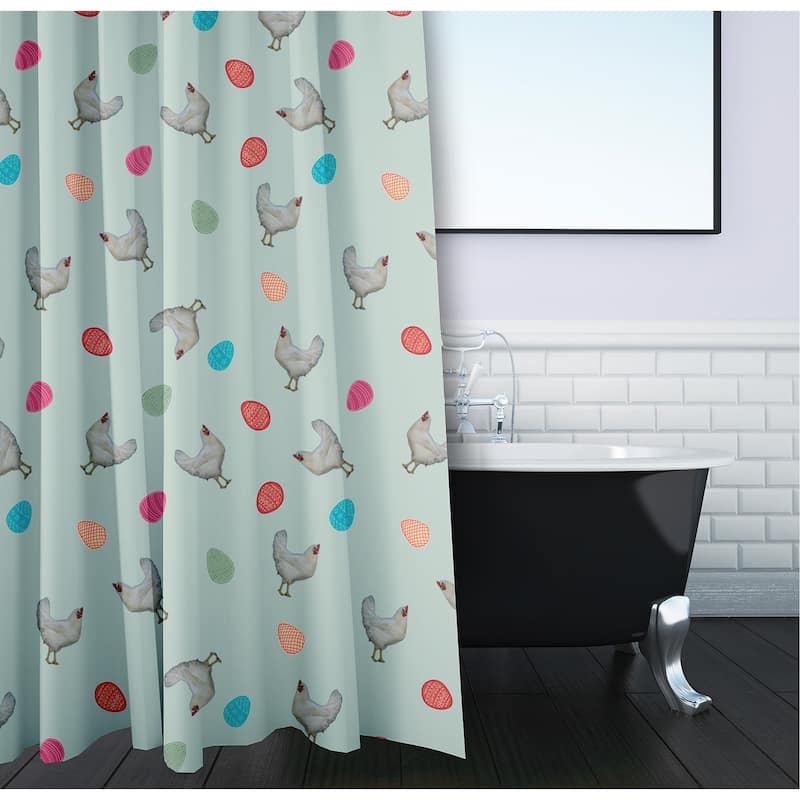 Chickens and Eggs Shower Curtain