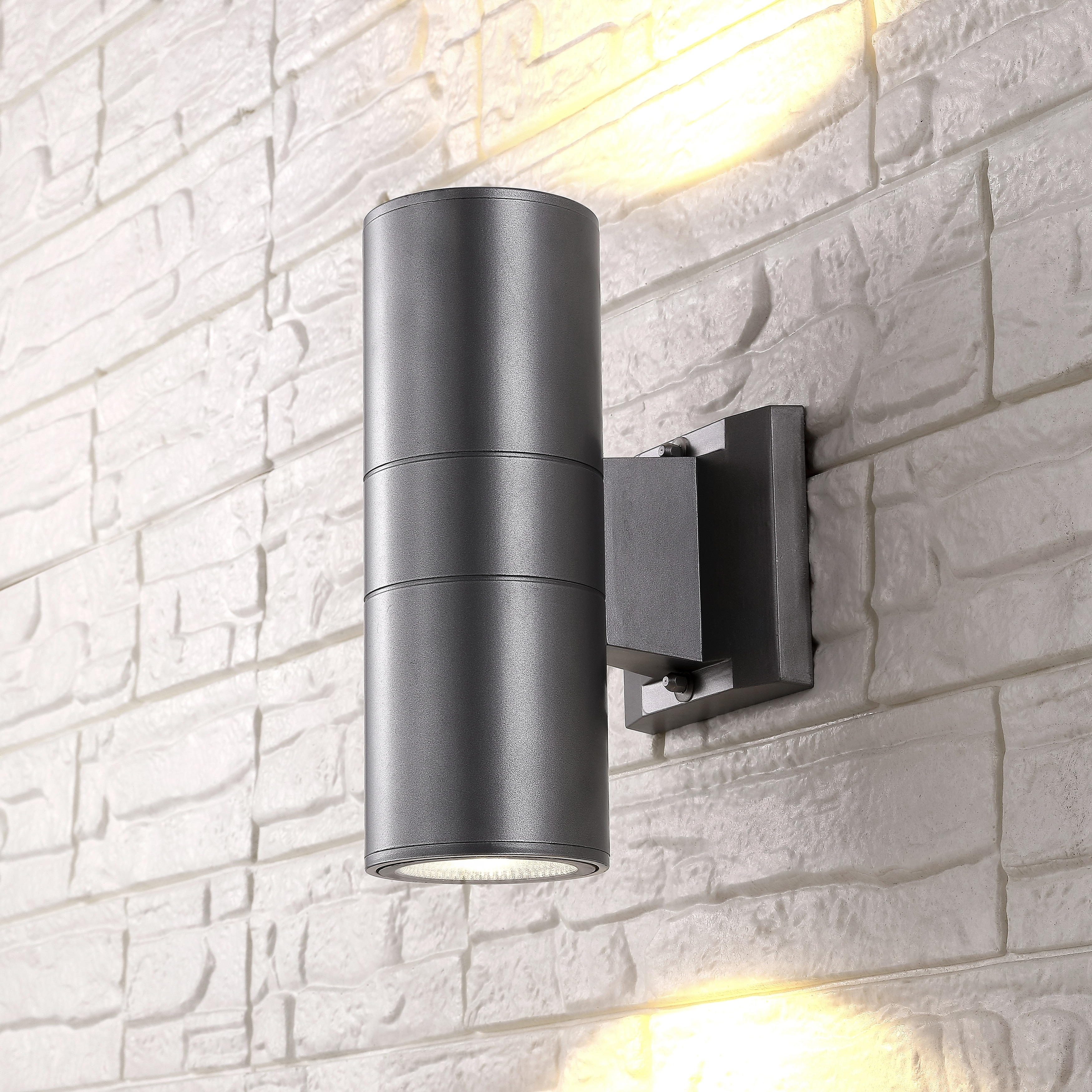 Lauren 2-Light Modern Midcentury Cylinder Outdoor Wall Sconce-image
