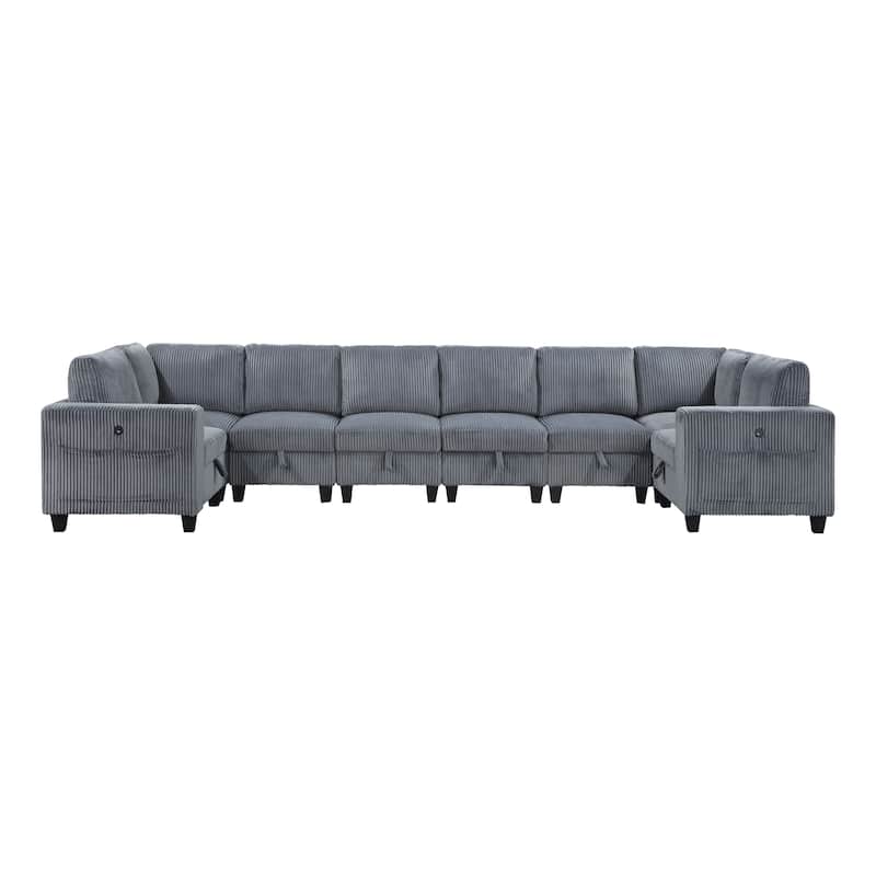 Kenlis 8-Piece Modular Sectional Sofa with Storage - Dark Gray