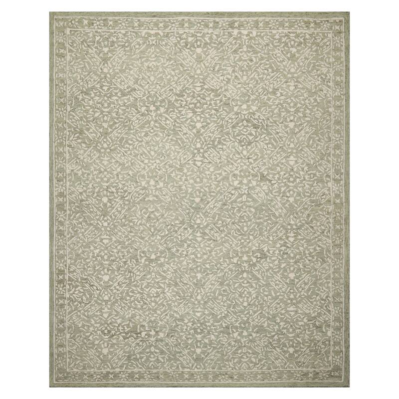 Multi Size 5'x8' Terracotta Wool Hand Hooked Transitional Rug with All-Over