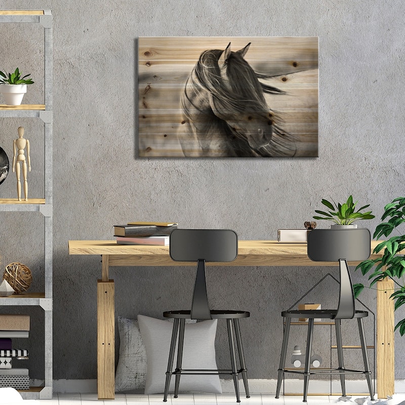 Fierce Grace Print On Wood by Tony Stromberg - Multi-Color