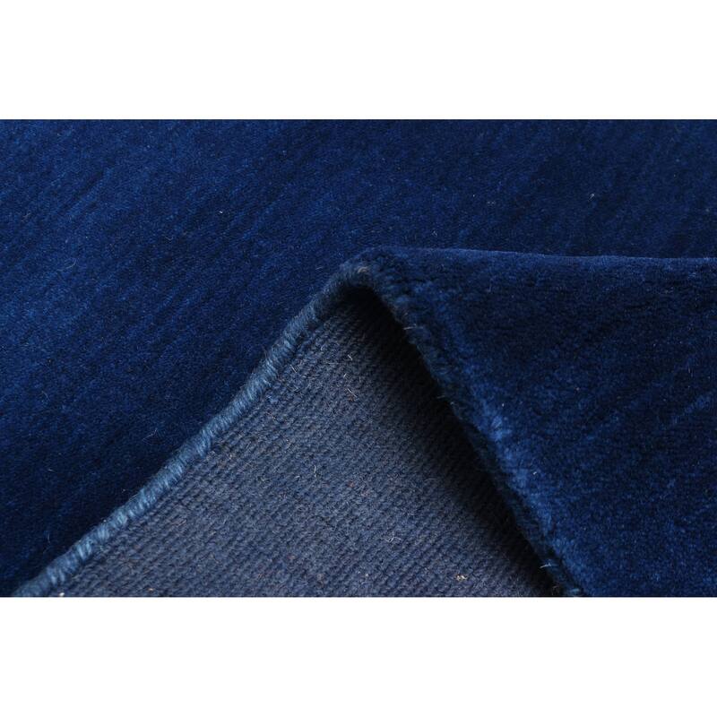 ECARPETGALLERY Hand Loomed Kashkuli Gabbeh Dark Navy Wool Rug - 4'0 x 5'6