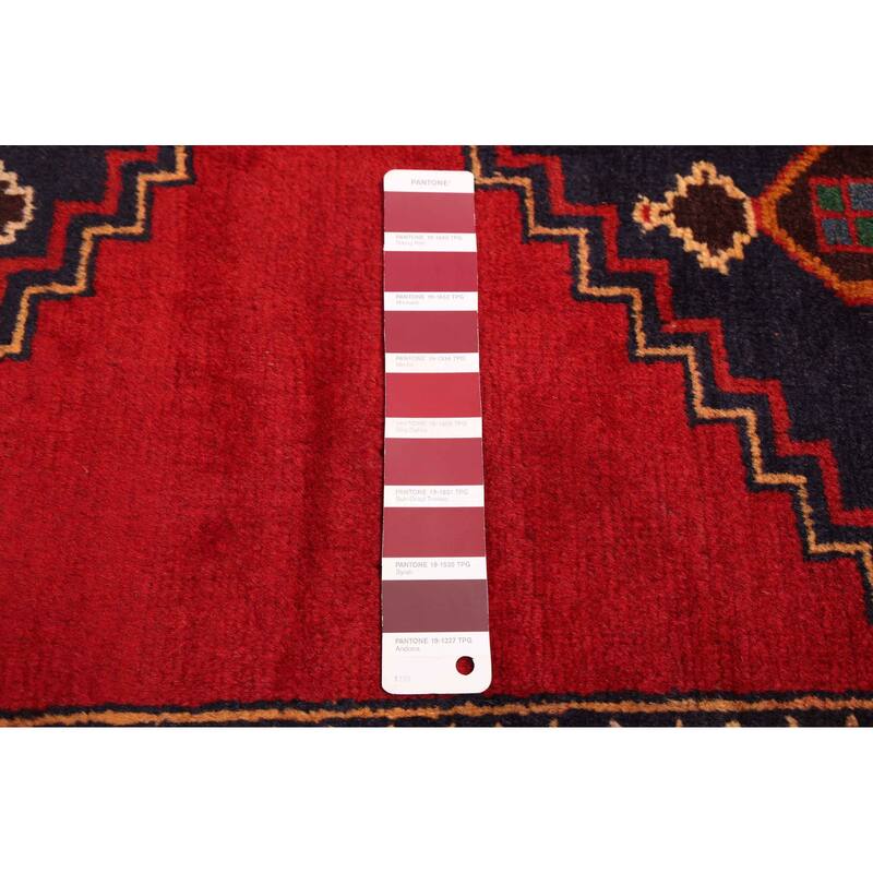 ECARPETGALLERY Hand-knotted Teimani Red Wool Rug - 3'3 x 6'6