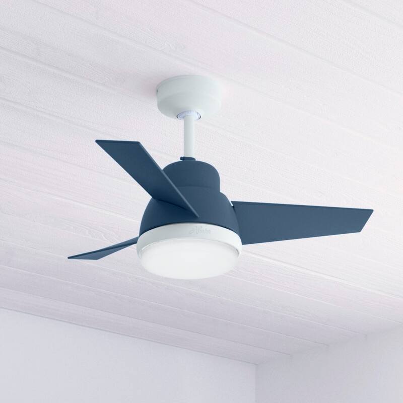 Hunter 36" Valda Ceiling with LED Light and Handheld Remote - Exclusive SureSpeed! - Indigo Blue