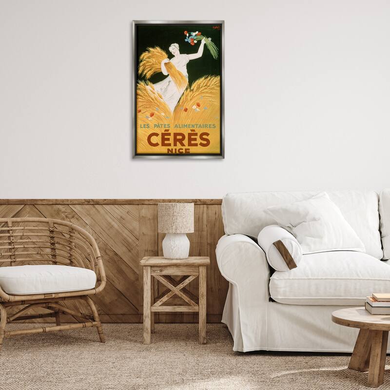 Stupell Antique Ceres Goddess Framed Floater Canvas Wall Art Design By Marcus Jules