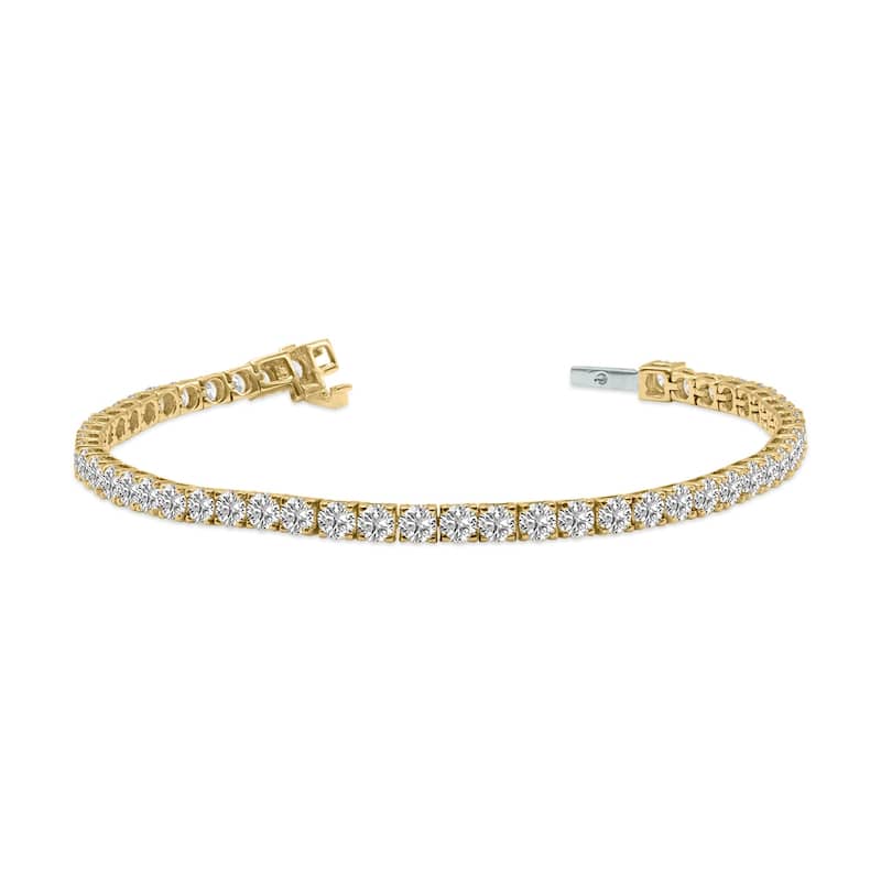 Marquee 7 Carat TW Lab Grown Diamond Tennis Bracelet in 14K Yellow Gold