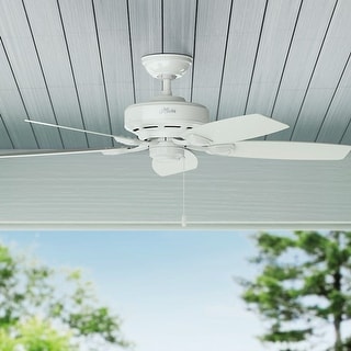 Hunter 48" Sea Wind Outdoor Ceiling Fan with Pull Chain, Damp Rated