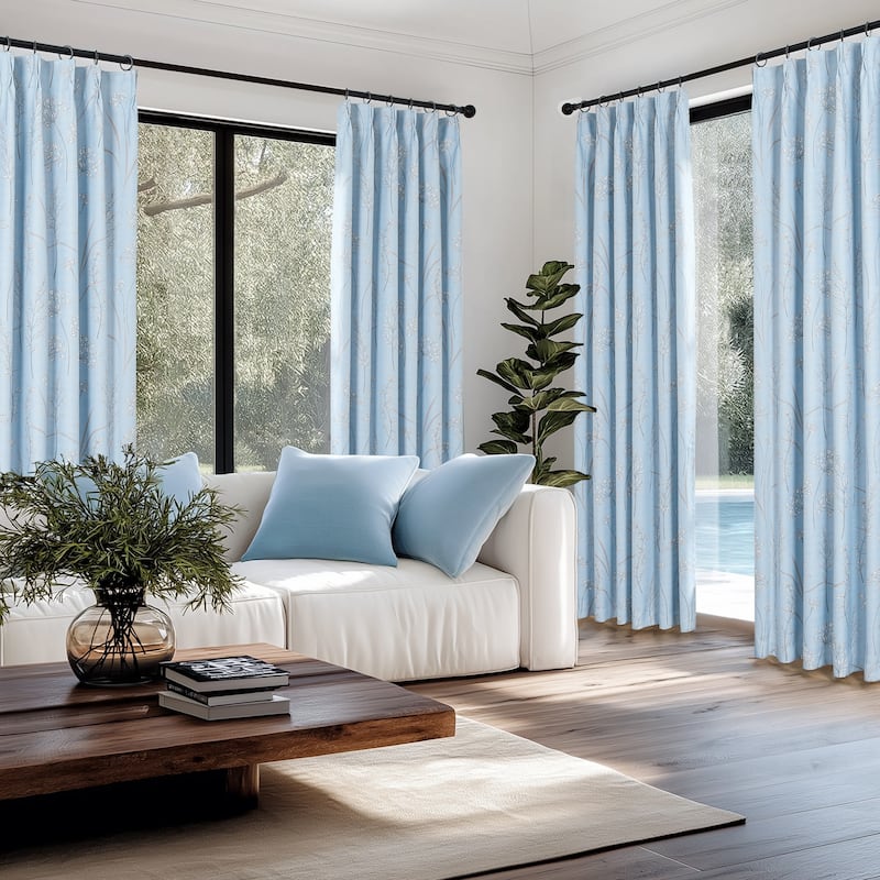 Deconovo Recycled Pinch Pleat Blackout Curtains for Bedroom 2 Panels