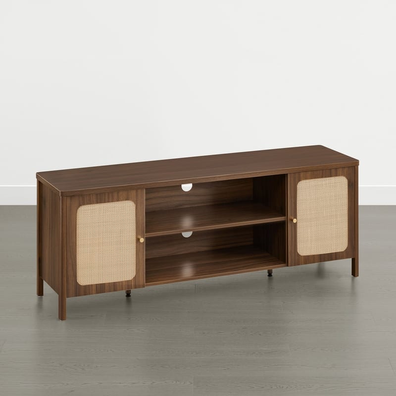 Spruce & Spring 62" Bohemian TV Stand Modern Media Console Entertainment Center