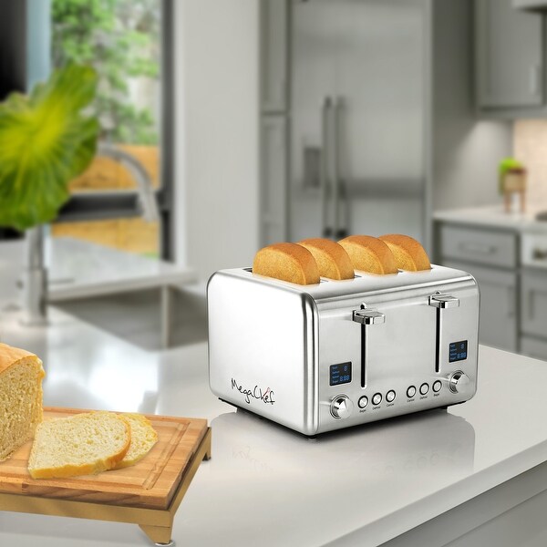 Silver 4 slice toaster best sale
