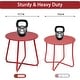 preview thumbnail 23 of 47, Clihome Weather-resistant Outdoor Steel Round Side Table