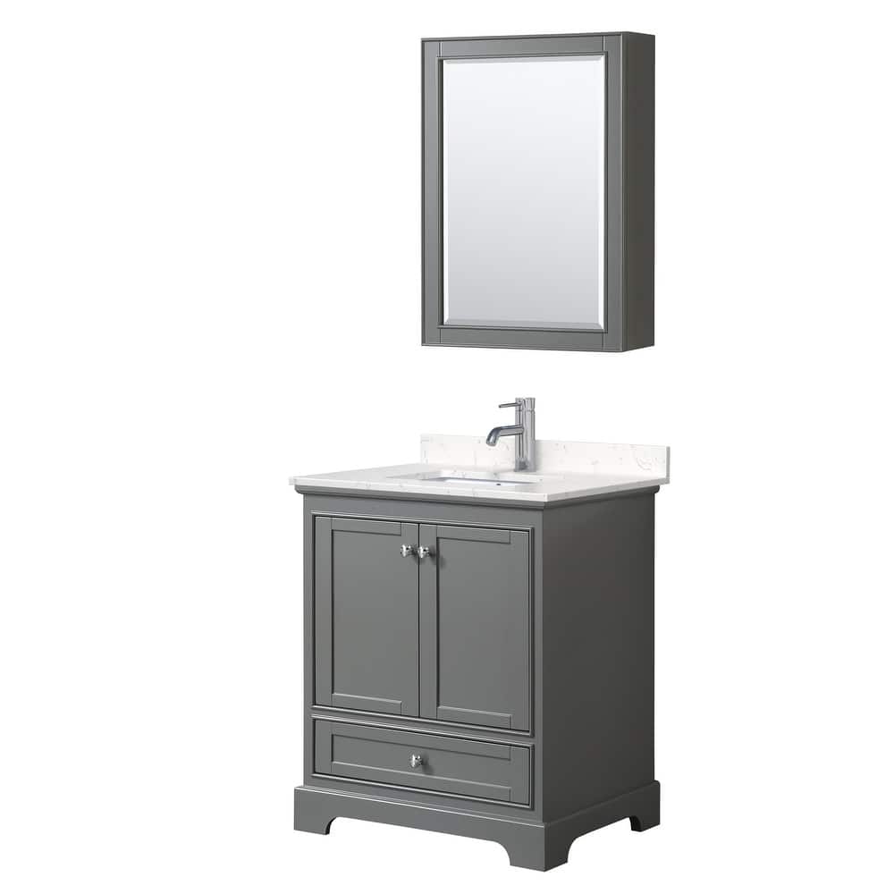 Wyndham Collection Deborah 30" Free Standing Single Basin Vanity Set