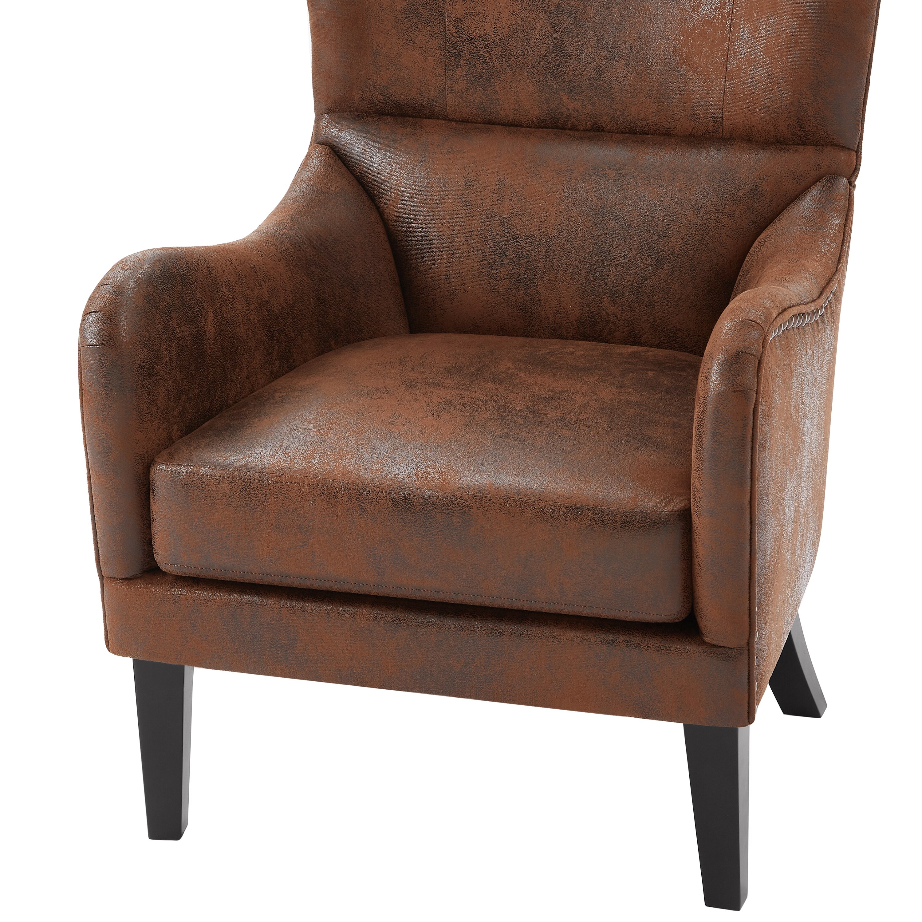 Lorenzo microfiber wingback club chair by christopher knight home hotsell