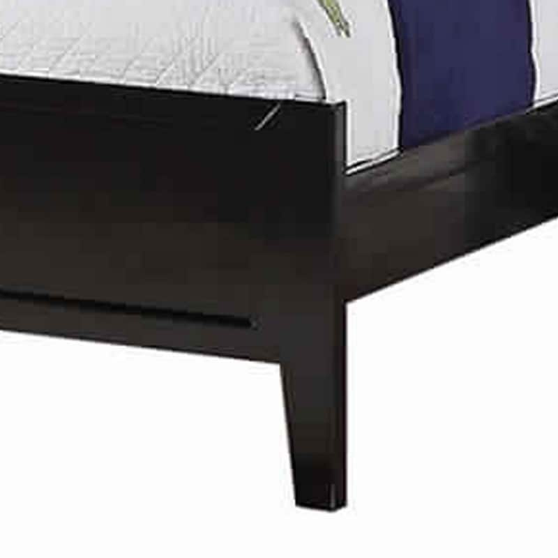 Charismatic Twin Bed Wooden Finish , Black