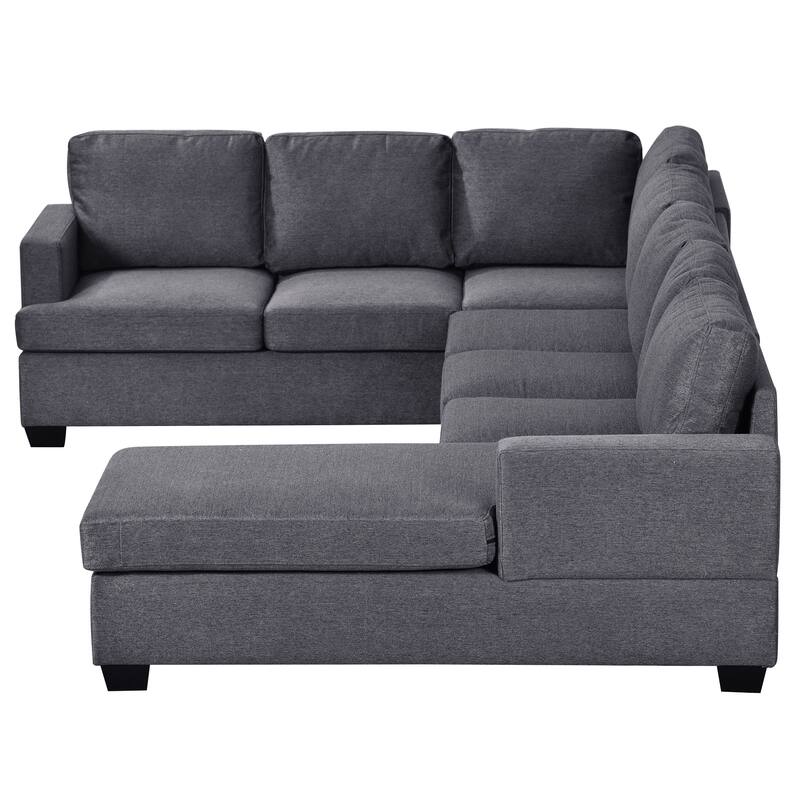 UShape Extra Wide Chaise Lounge Couch Large Upholstered Sectional Sofa