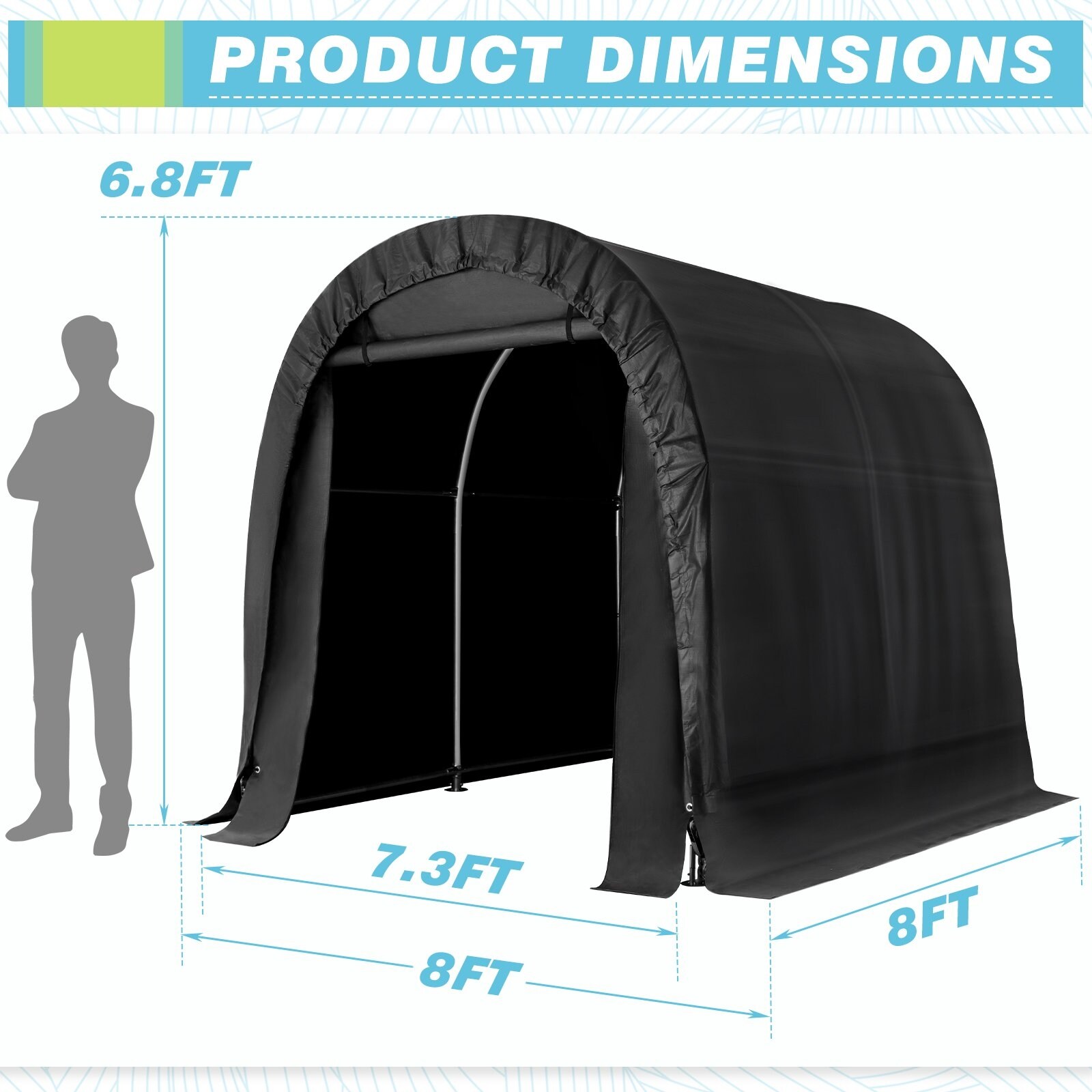 EROMMY Heavy Duty Storage Tent Outdoor Tool Shed Carport Portable Garage for Patio Garden On Sale Bed Bath Beyond 37388211