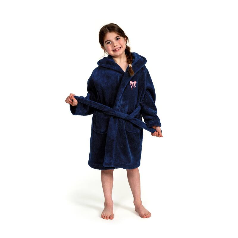 Sweet Kids 100% Polyester SUPER PLUSH Double Brushed Hooded Bathrobe - CROWN