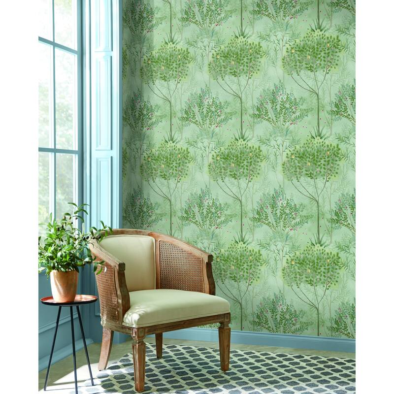 Montgeron Vinyl Orchard Wallpaper 20.5 in x 33 ft = 56 sq ft