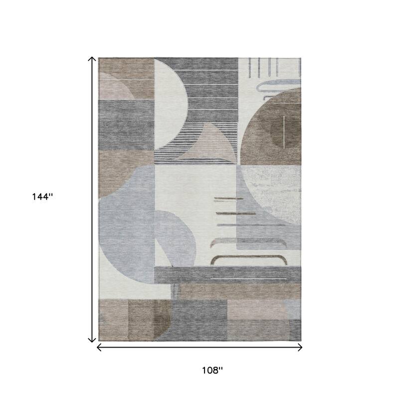 HomeRoots Geometric Modern Rectangle Outdoor Rug