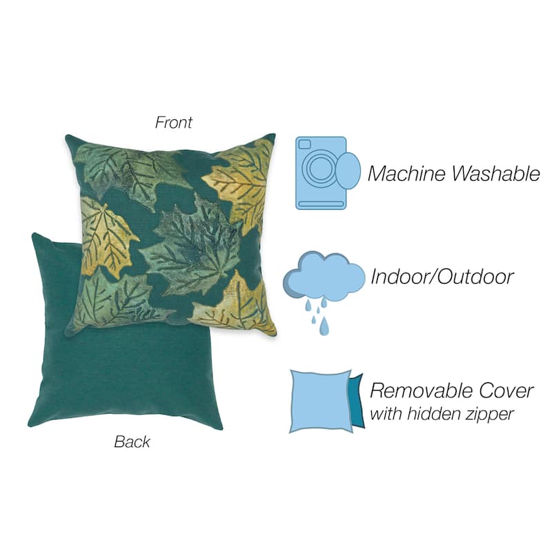 Liora Manne Visions IV Leaf Toss Indoor/Outdoor Pillow