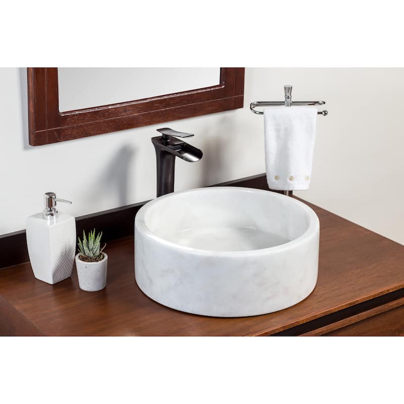 Natural Stone Vessel Bathroom Sink - Blizz Stone Sink - Marble