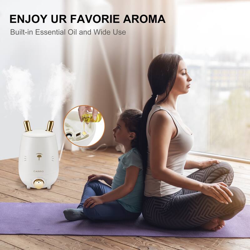 Zukis 3L Top Fill Cool Mist Humidifier with Aroma Tray For Rooms
