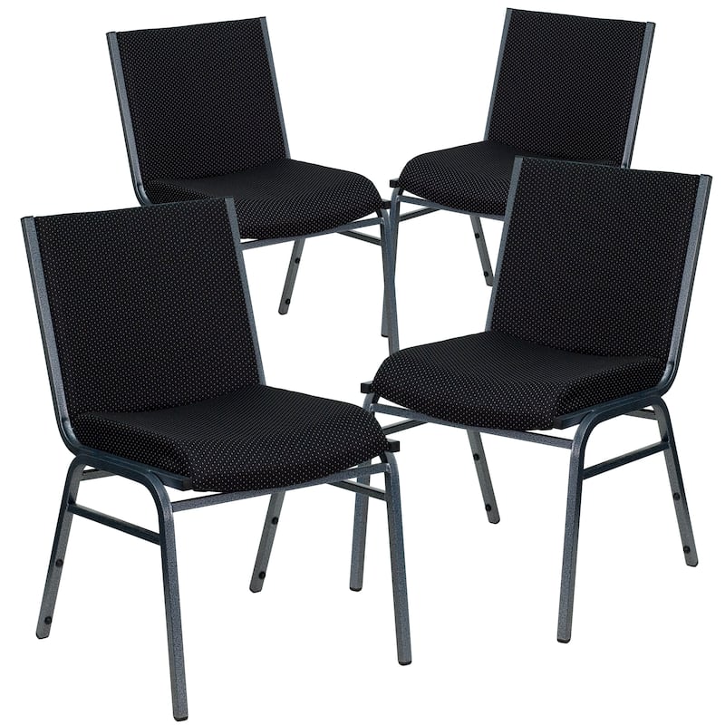 4 Pack Heavy Duty Stack Chair - 21"D x 19.75"W x 31.25"H