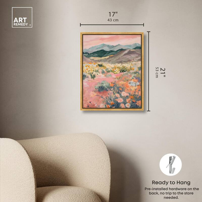 Flowers Beyond the Hills Canvas by Art Remedy