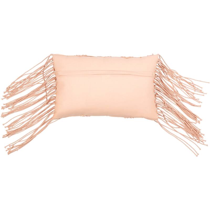 Umaiza Intricate Handwoven Throw Pillow with Long Tassels