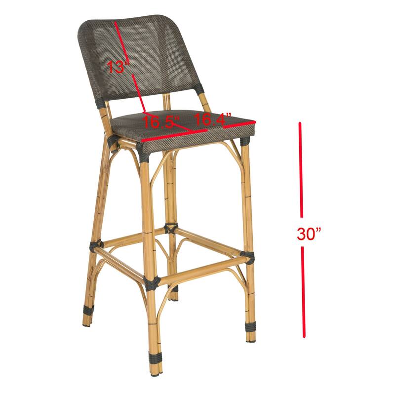 SAFAVIEH Janyce 30-inch Bar Stool - 17" x 20" x 41.3" - 17Wx20Dx41H