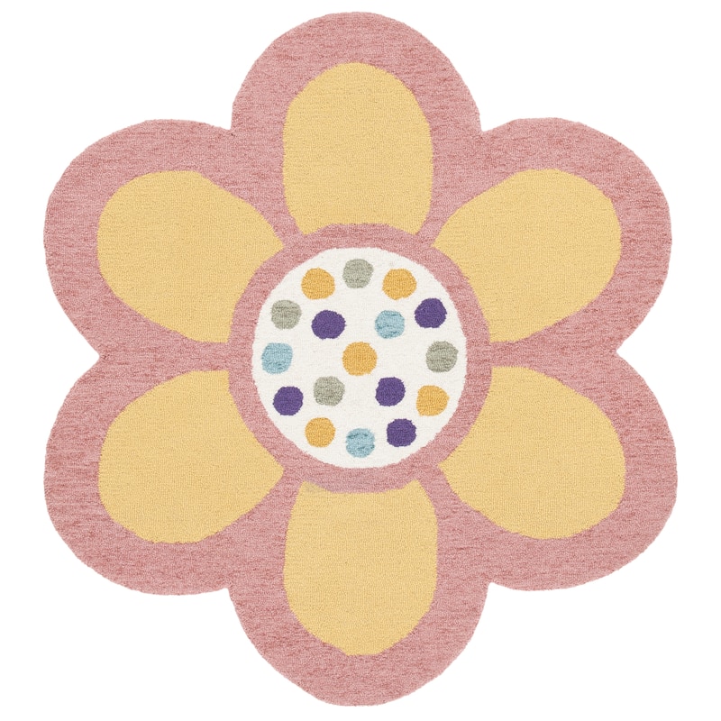 SAFAVIEH Handmade Novelty Keila Flower Wool Rug